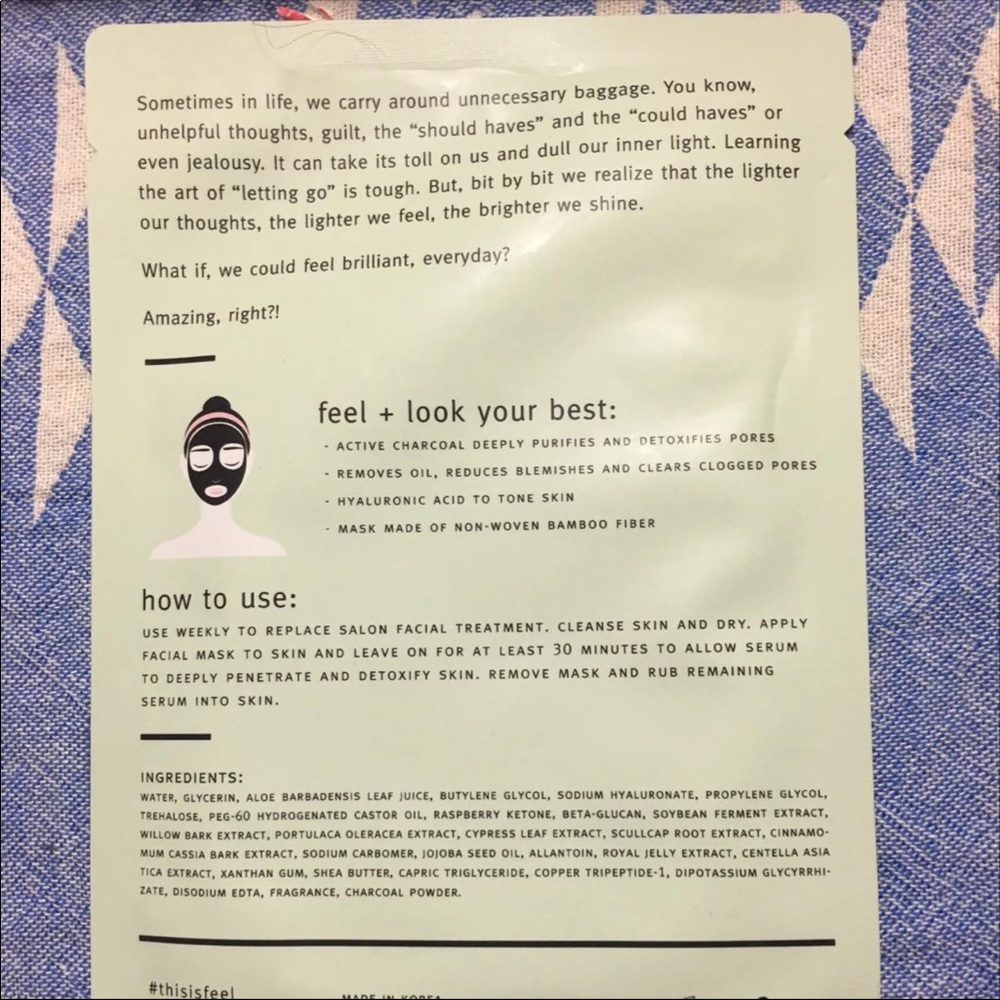 Bamboo charcoal face sheet Mask